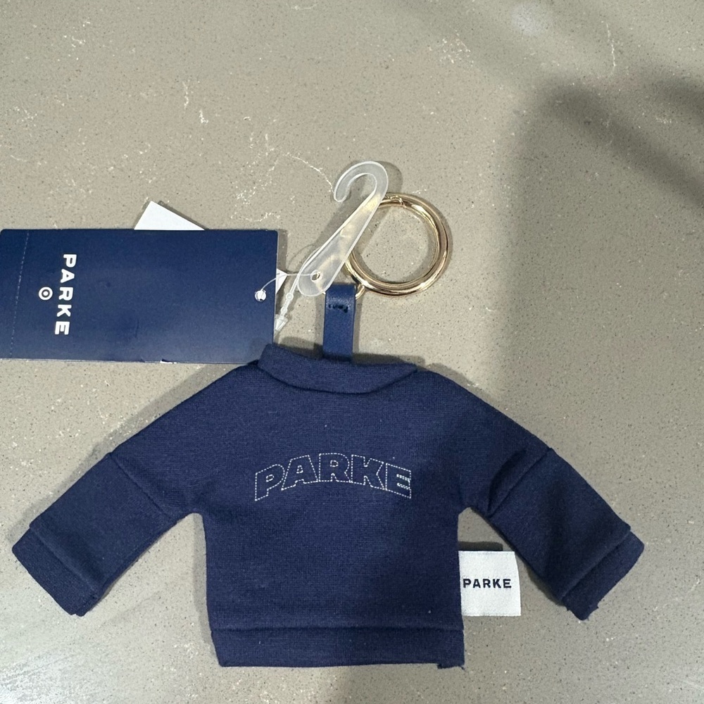 Parke Navy Mini Sweatshirt Keychain